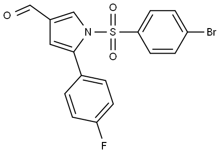 1-((4-bromophenyl)sulfonyl)-5-(4-fluorophenyl)-1H-pyrrole-3-carbaldehyde Structure