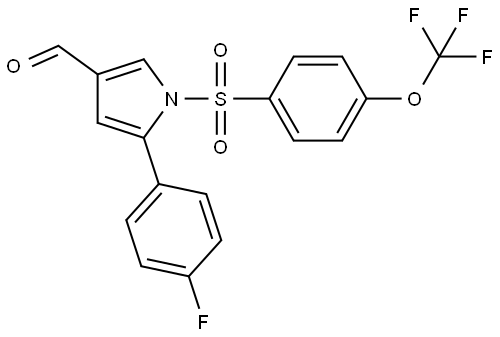 5-(4-fluorophenyl)-1-((4-(trifluoromethoxy)phenyl)sulfonyl)-1H-pyrrole-3-carbaldehyde Structure