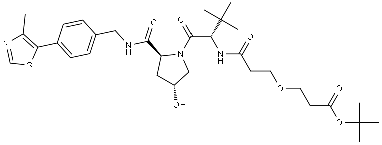 VH032-C1-PEG1-Boc Structure