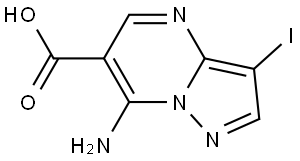 7-amino-3-iodopyrazolo[1,5-a]pyrimidine-6-carboxylic acid Structure