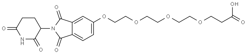 Thalidomide-5-PEG4-COOH Structure