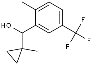 2-Methyl-α-(1-methylcyclopropyl)-5-(trifluoromethyl)benzenemethanol Structure