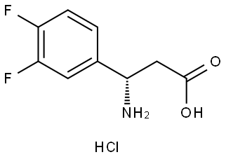 (S)-3-Amino-3-(3,4-difluorophenyl)propanoic acid hydrochloride Structure