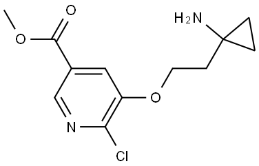 methyl 5-(2-(1-aminocyclopropyl)ethoxy)-6-chloronicotinate Structure