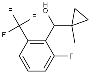 2-Fluoro-α-(1-methylcyclopropyl)-6-(trifluoromethyl)benzenemethanol Structure