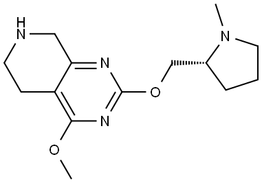 Pyrido[3,4-d]pyrimidine, 5,6,7,8-tetrahydro-4-methoxy-2-[[(2R)-1-methyl-2-pyrrolidinyl]methoxy]- Structure