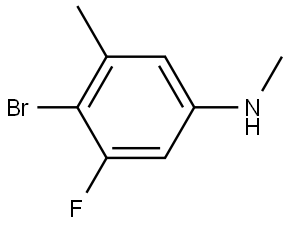 4-Bromo-3-fluoro-N,5-dimethylbenzenamine Structure