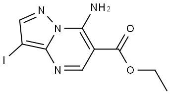 ethyl 7-amino-3-iodopyrazolo[1,5-a]pyrimidine-6-carboxylate Structure