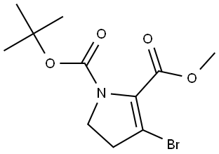 1-tert-Butyl 2-methyl 3-bromo-4,5-dihydro-1H-pyrrole-1,2-dicarboxylate Structure