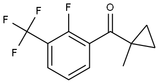 2-Fluoro-3-(trifluoromethyl)phenyl](1-methylcyclopropyl)methanone Structure