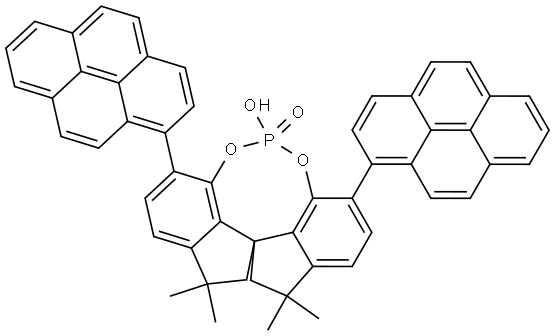 Diindeno[7,1-de:1′,7′-fg][1,3,2]dioxaphosphocin, 10,11,12,13-tetrahydro-5-hydroxy-10,10,13,13-tetramethyl-3,7-di-1-pyrenyl-, 5-oxide, (11aS)- Structure