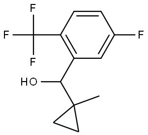 5-Fluoro-α-(1-methylcyclopropyl)-2-(trifluoromethyl)benzenemethanol Structure