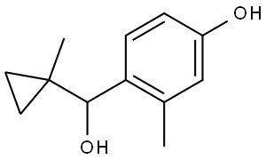 4-Hydroxy-2-methyl-α-(1-methylcyclopropyl)benzenemethanol Structure