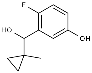 2-Fluoro-5-hydroxy-α-(1-methylcyclopropyl)benzenemethanol Structure