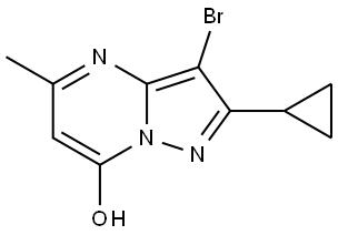 3-bromo-2-cyclopropyl-5-methylpyrazolo[1,5-a]pyrimidin-7-ol Structure