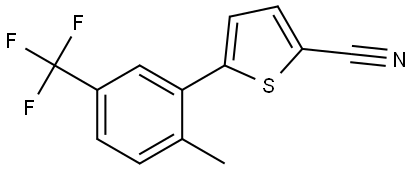 5-[2-Methyl-5-(trifluoromethyl)phenyl]-2-thiophenecarbonitrile Structure