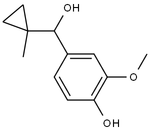 4-Hydroxy-3-methoxy-α-(1-methylcyclopropyl)benzenemethanol Structure