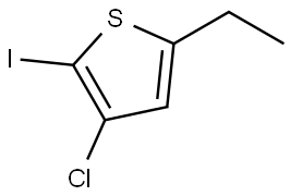 3-chloro-5-ethyl-2-iodothiophene Structure