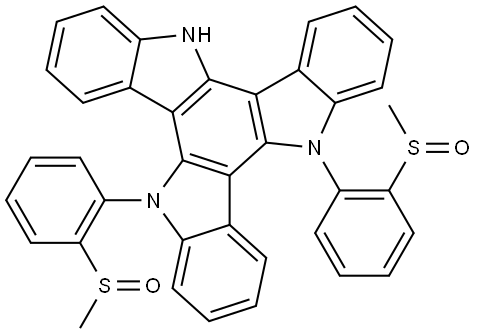 5H-Diindolo[3,2-a:3′,2′-c]carbazole, 10,15-dihydro-5,10-bis[2-(methylsulfinyl)phenyl]- Structure