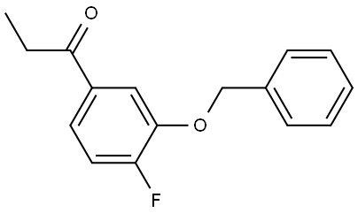 1-Propanone, 1-[4-fluoro-3-(phenylmethoxy)phenyl]- Structure