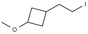 1-(2-iodoethyl)-3-methoxycyclobutane Structure