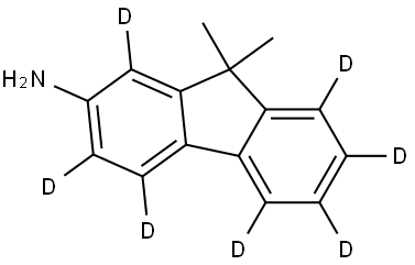 9H-Fluoren-1,3,4,5,6,7,8-d7-2-amine, 9,9-dimethyl- Structure