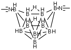 Dodecahydro-arachno-bis(acatonitrile)decaborane Structure