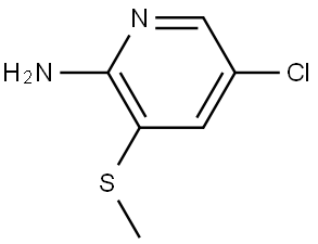 2-Pyridinamine, 5-chloro-3-(methylthio)- Structure