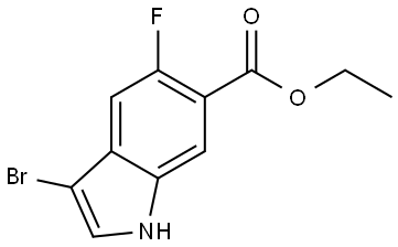 Ethyl 3-bromo-5-fluoro-1H-indole-6-carboxylate Structure