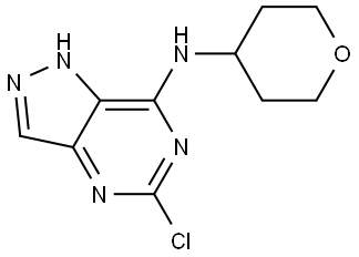 5-chloro-N-(tetrahydro-2H-pyran-4-yl)-1H-pyrazolo[4,3-d]pyrimidin-7-amine Structure