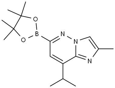 8-isopropyl-6-(4,4,5,5-tetramethyl-1,3,2-dioxaborolan-2-yl)imidazo[1,2-b]pyridazine Structure