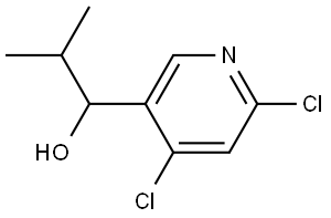 4,6-Dichloro-α-(1-methylethyl)-3-pyridinemethanol 구조식 이미지
