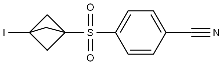 4-[(3-Iodobicyclo[1.1.1]pent-1-yl)sulfonyl]benzonitrile Structure