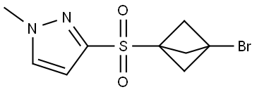 1H-Pyrazole, 3-[(3-bromobicyclo[1.1.1]pent-1-yl)sulfonyl]-1-methyl- Structure