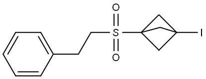 1-Iodo-3-[(2-phenylethyl)sulfonyl]bicyclo[1.1.1]pentane Structure