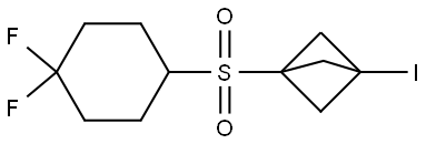 1-[(4,4-Difluorocyclohexyl)sulfonyl]-3-iodobicyclo[1.1.1]pentane Structure