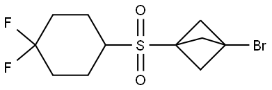 1-Bromo-3-[(4,4-difluorocyclohexyl)sulfonyl]bicyclo[1.1.1]pentane Structure