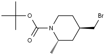 tert-butyl (2S,4R)-4-(bromomethyl)-2-methylpiperidine-1-carboxylate 구조식 이미지