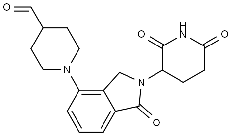 1-[2-(2,6-dioxo-3-piperidyl)-1-oxoisoindolin-4-yl]piperidine-4-carbaldehyde Structure