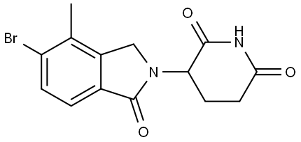 3-(5-bromo-4-methyl-1-oxoisoindolin-2-yl)piperidine-2,6-dione 구조식 이미지