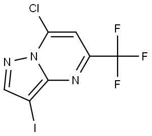 7-chloro-3-iodo-5-(trifluoromethyl)pyrazolo[1,5-a]pyrimidine Structure