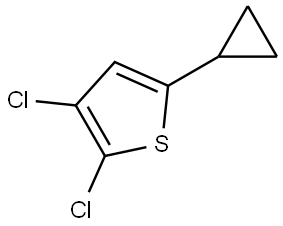 2,3-Dichloro-5-cyclopropylthiophene Structure