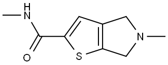 5,6-Dihydro-N,5-dimethyl-4H-thieno[2,3-c]pyrrole-2-carboxamide Structure