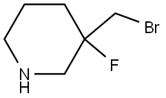 3-(bromomethyl)-3-fluoropiperidine Structure