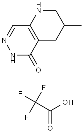 3-methyl-2,3,4,6-tetrahydropyrido[2,3-d]pyridazin-5(1H)-one trifluoroacetate Structure