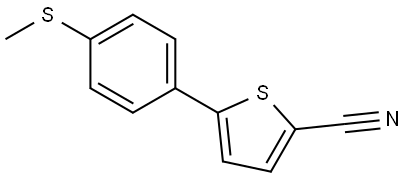 2-Thiophenecarbonitrile, 5-[4-(methylthio)phenyl]- Structure