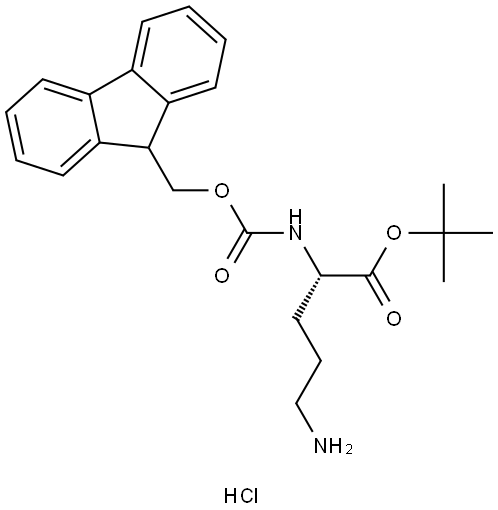 (S)-N1-Fmoc-1-Boc-butane-1,4-diamine Hydrochloride Structure