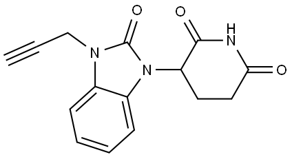 3-[2-Oxo-3-(2-propynyl)-2,3-dihydro-1-benzimidazolyl]piperidine-2,6-dione Structure