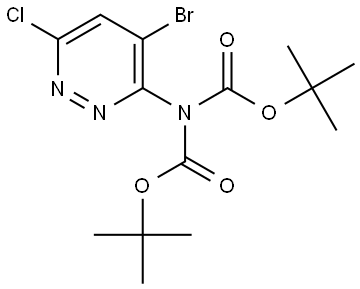 N,N-Bis(Boc)-3-amino-4-bromo-6-chloropyridazine Structure