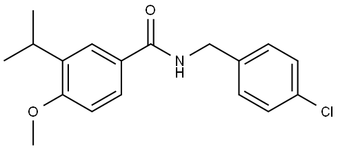 N-[(4-Chlorophenyl)methyl]-4-methoxy-3-(1-methylethyl)benzamide Structure